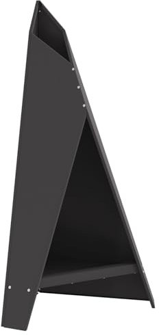 vidaXL black triangular modern steel log rack - large outdoor firewood storage for garage/basement/patio - - cold-rolled steel with a matte finish - sleek log holder/wood organizer