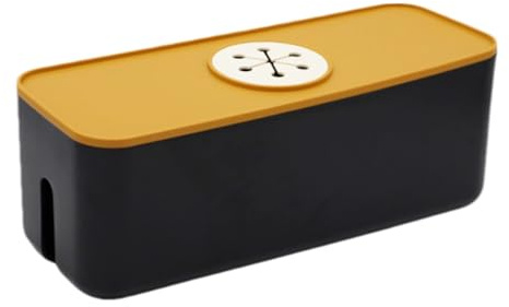 Nexusectar Socket Storage Box, Charging Cable Organizer | Phone Cable Organizer,Home Organization, No Slip Charger Power Storage Case, Black/White, Consulte la descripción, See description