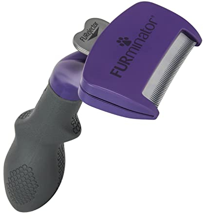 FURMINATOR Outil de Toilettage Pour Chat de Grande Taille à Poils Longues - Elimine 90% des Poils – Nettoyage en 1 clic - Conçu et Recommandé par des Professionnels - Sans Bisphénol A,Noir