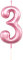 SHATCHI SHATHI Number Pink 3 Candle Birthday edding Anniversary New Year Party Cake Decorations Topper Girls