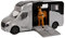 Kids Globe Van Manen 510211 Pferdetransporter Anemone Die Cast Metal (mit Licht & Sound, 1 Pferd, inkl. Batterie), Silber
