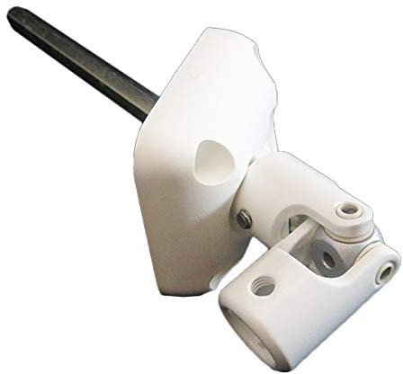 SORTIE DE CAISSON ENTREE FEMELLE Ø12 SORTIE 6P7 LG125 EMBASE PLASTIQUE BLANCHE