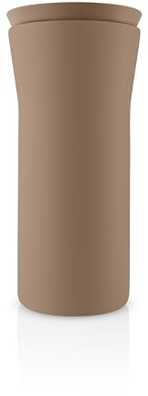 EVA SOLO | City to Go Becher 0,35 l Mocca | Praktischer, doppelwandiger Thermobecher für einfache und einfache Einhandbedienung – Klickdeckel ermöglicht Trinken von Allen Seiten | Mokka