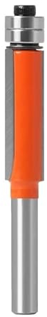1PC 1/4&6MM SHANK Flush Trim Router Bit End Double Bearing For Woodworking Cutting Tool(Size:6X6.35)