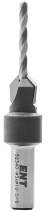 ENT 52340 Svasatore 90° Metallo duro (D1) 10 mm, diametro della punta (D2) 3,0 mm, L 44 mm