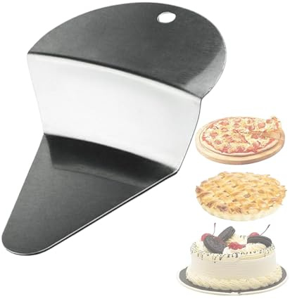 Pala per pizza – Pala per torta | Pala per pizza in acciaio inox | Pala per pizza | Pala per pizza | Spatola triangolare ergonomica per pasticceria | Pala da dessert professionale multiuso per pizza