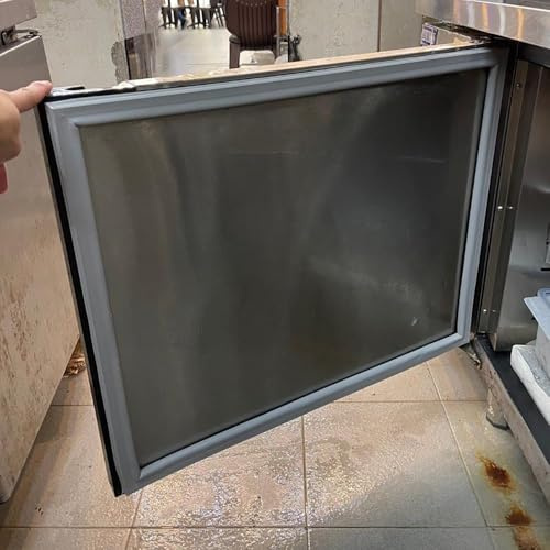 JIEZM Dörrpackning för färsk mat, dörrtätning för kylskåp ersättningsdel, universell dörrtätningssats magnetisk tätning gummitätning för fastspänning i kylskåpet, grå