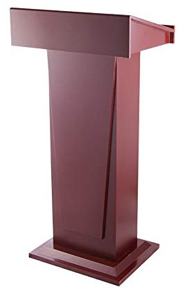 WZYPZFCL Podium, Wooden Lectern Podium Stand Elegant Floor Standing Speaker Stand with Two Shelves Sturdy Base for Public Speaking Presentations and Multi Purpose Use