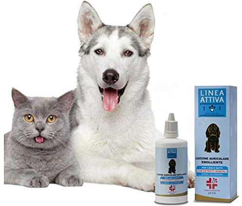 Limpiador para orejas natural y vegetal, 100 ml - Contra malos olores, piruro, irritación, ácaros y tirones – Para la limpieza Auricular de perros y gatos – Línea 101