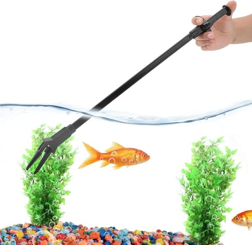 Zerodis Aquariumzange Wassergras Pflanzen Algenwuchs Klammer mit langem Griff Schere Pinzette für Aquarien zur Reinigung von Aquarien