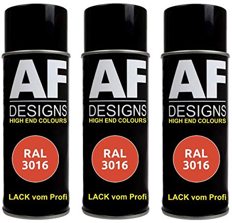 Alex Flittner Designs 3 Spraydosen RAL3016 KORALLENROT, glänzend | 3 Spraydosen RAL3016 KORALLENROT, glänzend – Ausführung und Lieferumfang gemäß gewählter Angebotsvariante