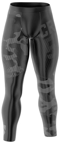 SMMASH Turbo55 Sport Långa Leggings för Män, Herr Kompression Löpning Leggings, Träning sporttights, funktionsunderbyxor, Gym, OCR, Andas och Lätt, Antibakteriellt Material, Tillverkad i EU (XL, x_l)