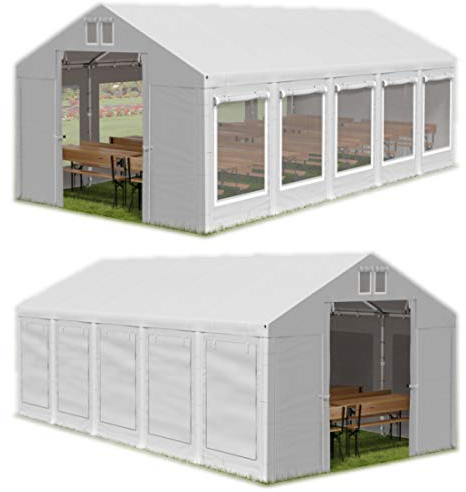 Das Company Partyzelt 5x10m Lagerzelt Universalzelt Moskitonetz wasserdicht weiß Zelt 560g/m² PVC Plane Hochwertigeszelt Gartenzelt Summer ISDM - Faltpavillon, Gartenpavillon, Pavillon - Gartenhaus
