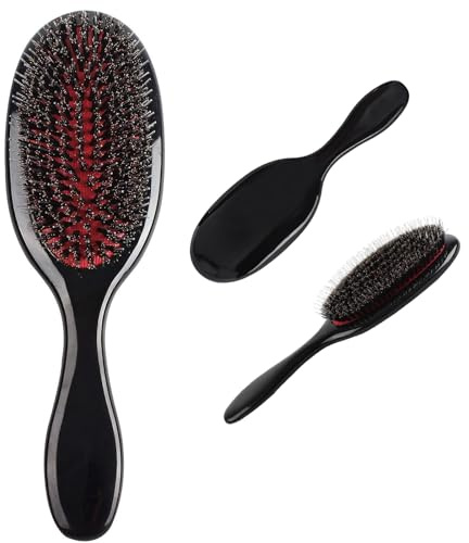 VinBee Cepillo de pala, cepillo para desenredar el cabello, perfecto para extensiones, cabello largo, húmedo y seco, grueso y rizado, cerdas dobles antiestáticas, peinado suave para reducir la rotura,