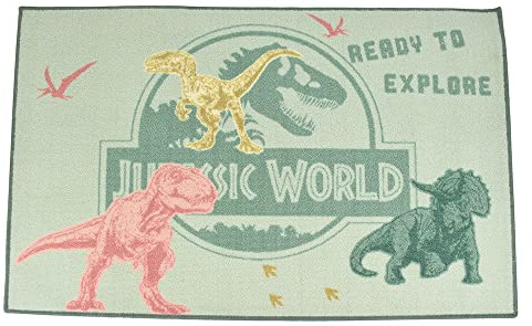 Fun House 713504 Jurassic World Dinosaurier Teppich Kinderzimmer 120 x 80 cm