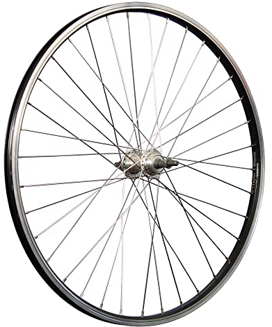 26 Zoll Hinterrad Aluminium Hohlkammer Vollachse 5-9 Schraubkranz schwarz