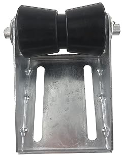5 inch Boat Trailer Keel Roller with Bracket Assembly Kit Boat Trailer Roller Galvanized Steel Black Rubber