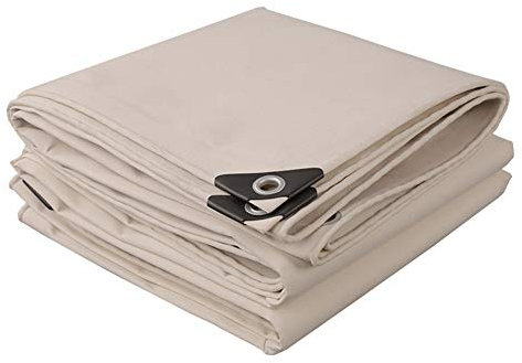 OKUOKA Dicke regenfeste Plane, weiße Leinwand, die das Regenschutzzelt, Pavillondach, wasserdichte Sonnencreme bedeckt (Color : White, Size : 2mx10m)