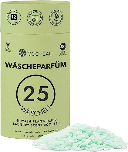 Cosmeau Doft Booster Pearls Spring Fresh Refill Pack - Hållbar doft booster tvättpärlor för tvättmaskin - upp till 50 laster och 24 veckors fräschhet - plastfri, vegan och inget avfall