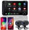 Geloo Wireless Carplay Dashcam Motorrad mit 1080P Dash Cam Dual Kamera 5-Zoll Touchscreen GPS Motorrad Navi Wasserdichter Navigationssystem Rearview Recorder für Apple Carplay & Android