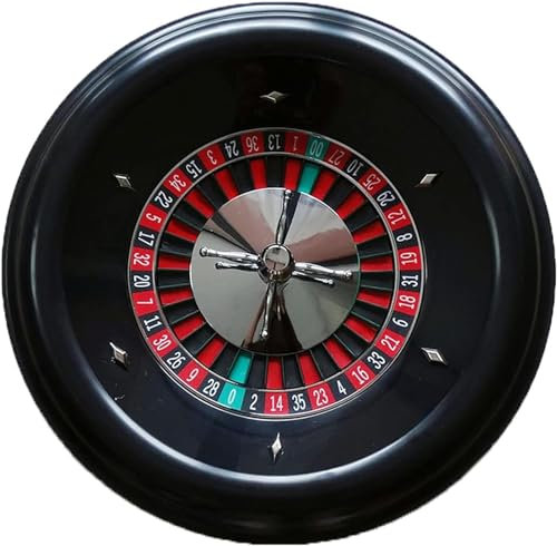 HDCCDM 45-cm-Roulette-Rad-Set, Professionelles Roulette-Rad Mit Doppel-Null-Design, Der Drehteller Ist Stabil Und Dreht Sich Reibungslos, Für Heimspiele Oder Clubpartys