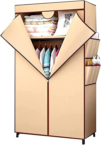 LAMEDOAT Tragbarer Kleiderschrank, Stoffgarderobe, Kleiderschrank zum Aufhängen, einfacher Stoff, Einzelzimmer, Heimaufbewahrung, Schlafsaal, Stoff, Mietzimmer, 75 x 45 x 160 cm, tragbarer Kleidersch