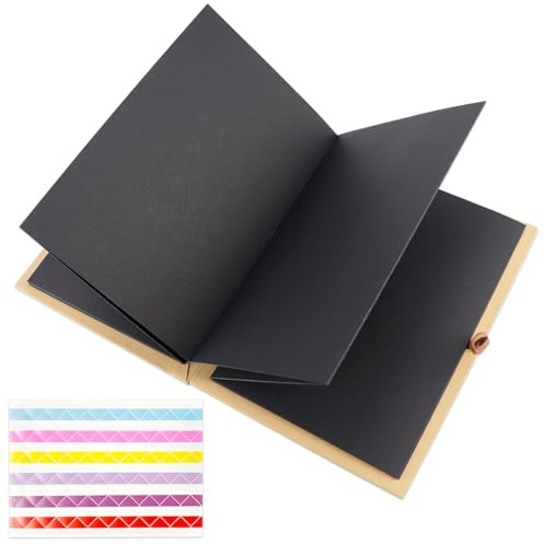 FERCAISH 8 inch Fotoalbum Zum Selbstgestalten, Fotoalbum zum Einkleben, DIY Scrapbook Fotobuch, Kraft Papier Akkordeon Sammelalbum als Graduierung Geburtstag Jubiläum Hochzeit (34 Seiten)