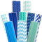 Gcardist Blue Paper Straws for Drinking Blue Disposable Straws 100pcs Disposable Straws Bulk（10 Pattern）