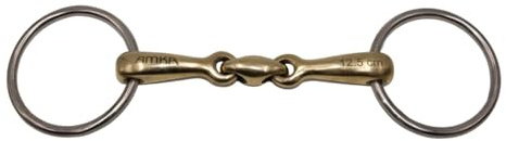 AMKA Wassertrense doppelt gebrochen aus Argentan, Stärke 16 mm Ringe 65 mm