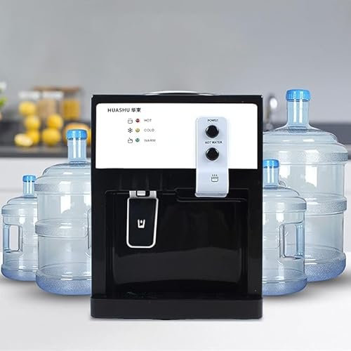 MEHOOSPVN Dispensador de agua caliente y frío, dispensador de agua de mesa, mini dispensador de agua eléctrico, dispensador de agua independiente, agua caliente eléctrica, forro de acero inoxidable,
