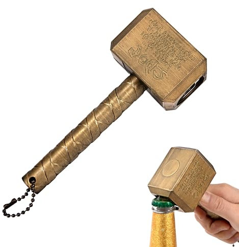 Flaschenöffner Thors Hammer Bieröffner Bierflaschenöffner für Bar Party BBQ Camping Bier 16,5x7x4,5cm Coppery