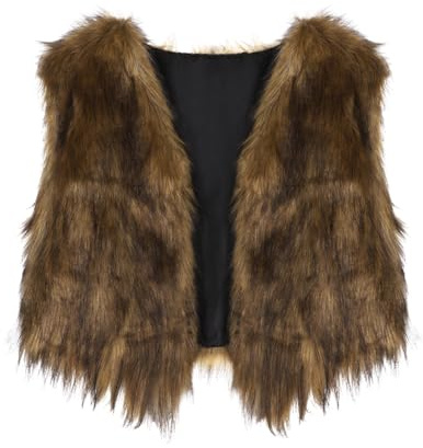 haozaikeji Gilet corto da donna in pelliccia sintetica caldo soffice senza maniche aperto davanti giacca in pelliccia cappotti con scollo a V leggero accogliente gilet invernale da donna morbido