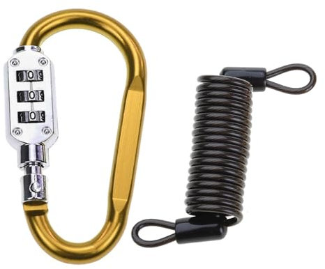 Combination Password Code Lock Padlock Suitcase Aluminum Alloy Lock 3 Digit Resettable Lock Carabiner