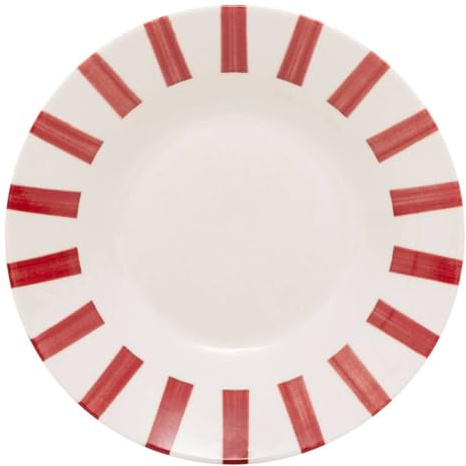 Atmosphera - Lot de 6 assiettes creuses cheri rouge d20,2xh4cm