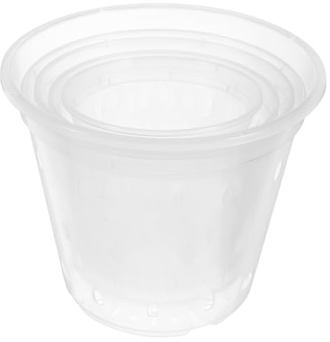 Kisangel Lot de 5 Pots pour Orchidées en Plastique PP Respirant avec Trous de Drainage, Circulation d'air, pour Balcon et Jardin