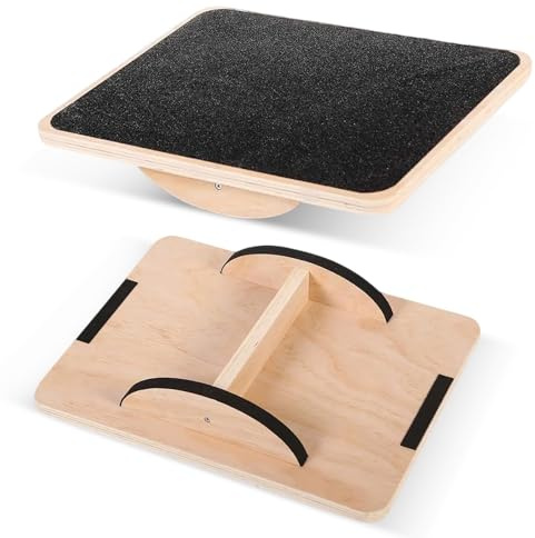 Planche D'équilibre Bois, Balance Board Antidérapant pour Physiothérapie, Fitness, Entraînement D'équilibre, bascule de pied