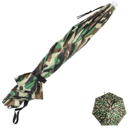 Toddmomy Chapeau Parasol Camouflage Accessoire de Protection Solaire et Pluviale pour Adultes et Garçon Fille pour Jardinage et Activités Extérieures