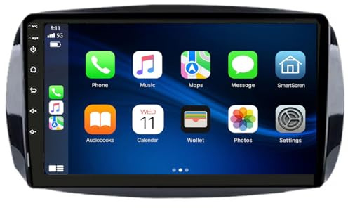For Car Gps Radio Android 14 9 Inch Touchscreen Radio for Benz SMART 2016-2018,with Bluetooth USB Wifi Support SWC 1080P TV,with Car Stereo AND Backup Camera,E 8 Core 4G+Wifi 4G+64G