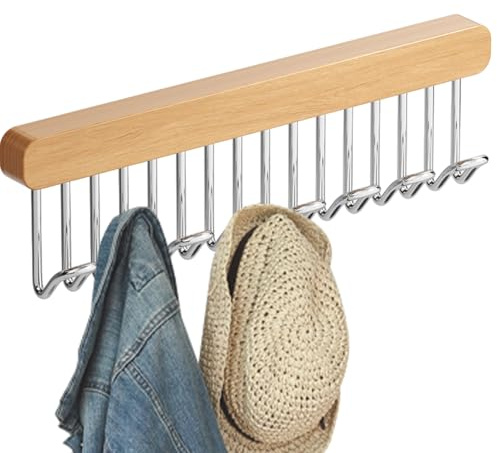 Ausziehbarer Gürtelhalter für Schrank – 8 Haken, platzsparend, Mehrzweck
