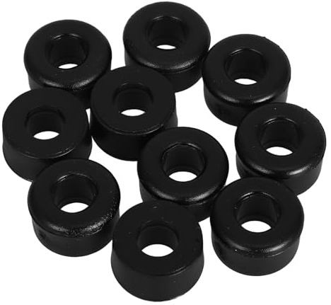 OKUMEYR Almohadillas Elevadoras para Patineta de PU Negro, 10 Piezas Estructura Doble Línea para Reducir Impacto y Vibraciones en Patines de Cuatro Ruedas