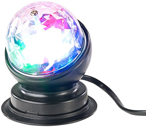 Lunartec Boule disco rotative à 360° avec effets lumineux LED RVB 3 W