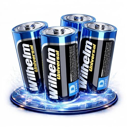 Wilhelm Mono D Batterien LR20 1,5V Universal Alkaline – 4 Stück