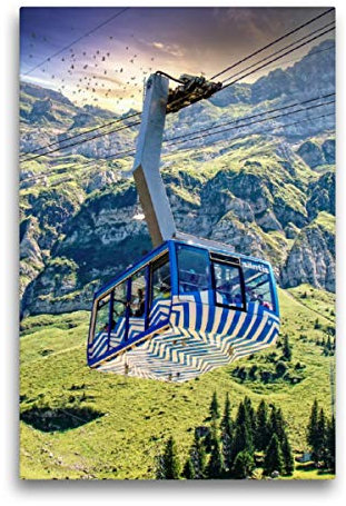 Premium Textil-Leinwand 50 x 75 cm Hoch-Format Säntis, Schweiz | Wandbild, HD-Bild auf Keilrahmen, Fertigbild auf hochwertigem Vlies, Leinwanddruck von Peter Roder