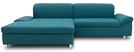 DOMO. collection Ecksofa Mika, Sofa in L-Form, Eckcouch, Polsterecke 260 x 178 x 80 cm (BxTxH), türkis
