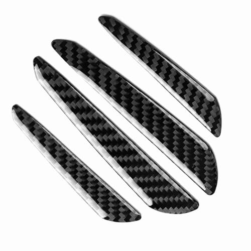 BOROCO Protectores para Bordes de Puertas y Paragolpes, 4 Tiras Protectoras Antigolpes y Rayaduras de Fibra de Carbono, Autoadhesivas y Universales para Coche, SUV, Furgoneta