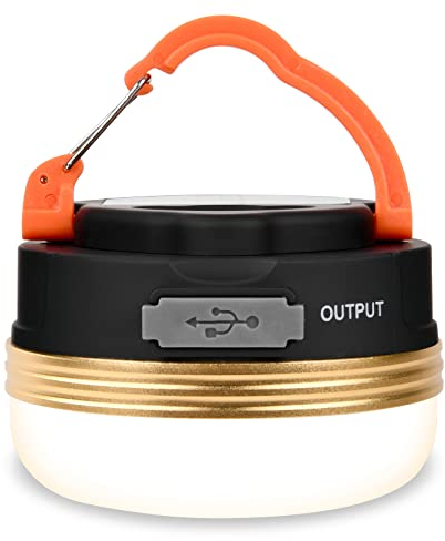 Flintronic Campinglampe, LED Camping Laterne USB Aufladbar mit 1800mAh Powerbank, 4 Modi SOS Leuchtmodi, Tragbar & Handlich, Notfallset für Outdoor Wandern Camping Notfall Wandern Angeln