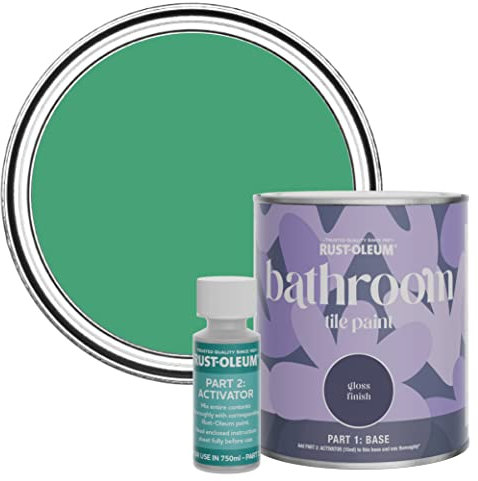 Rust-Oleum wasserfeste grün Fliesenfarbe für Badezimmer in Hochglanz Finish - Smaragd 750ML