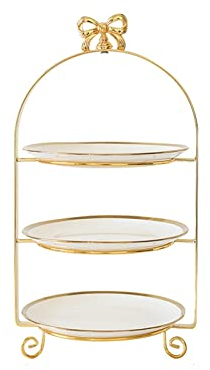 LUCBEI Alzata per Torte Moderno Soggiorno Tavolino Ornamento Alzata Torta Oro Alzata Dessert Alzata Torta A Tre Livelli Vassoio Snack Snack Alzata per Cupcake (Size : L)