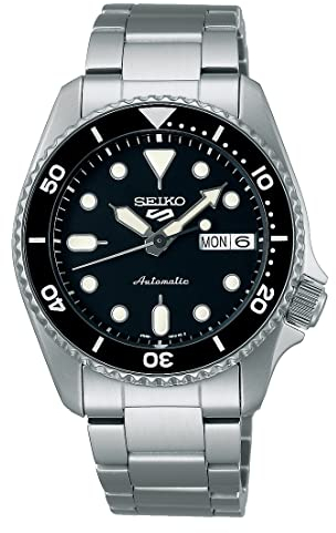 Seiko 5 Sports Unisex Armbanduhr Automatik Stahl/Schwarz SRPK29K1