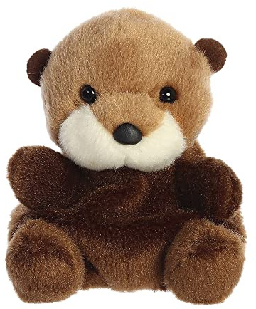 AURORA 33683, Palm pals Selena Sea Otter 5in, Soft Toy, Brown,Medium, 5In